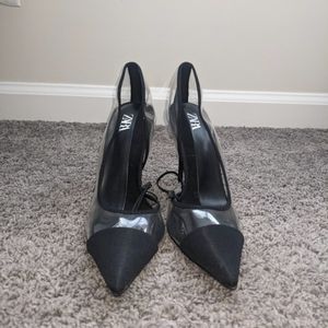 Brand new Zara Black & clear heel